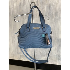 신상! Nicole 니콜 밀러 'NM Pricilla' Satchel H bag Purse Allure Blue