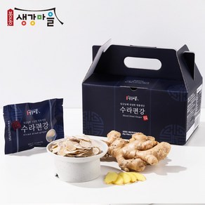 봉동생강마을 수라편강 250g 25g x 10개입 봉동 생강 편강 생강편 절편 국산 생강과자 스낵 파우치 간편 포장, 1개