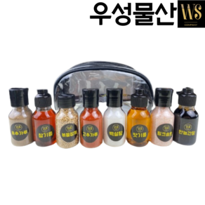 캠핑 양념 통 세트 플라스틱 조미료 소스통 캠핑용조미료세트, A세트(각60g)양념8종, 1개, 60ml