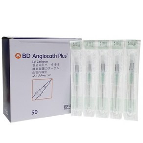 IV카테터 BD Angiocath plus 혈관내 튜브 카테터, 18G 1.88인치_382447, 1개