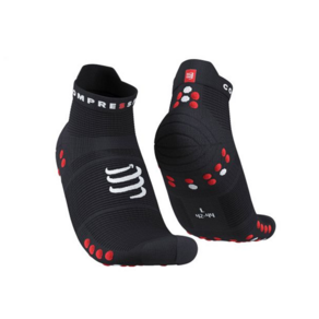 컴프레스포트 러닝 로우컷 양말 PRO RACING SOCKS V4.0 RUN LOW BLACK/RED