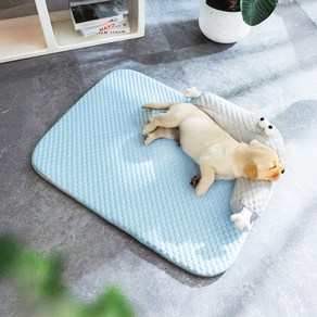 이엔비 반려동물 강아지 고양이 매트 방석, 블루, 1개