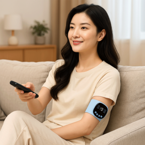 라이프엠디 ems 저주파 팔꿈치 마사지기 + 스프레이 공병 세트 엘보 손목 다리 안마 바디 온열 미세전류 마사지 무선 충전식 맛사지기, 스카이블루, LMD060L, 1개