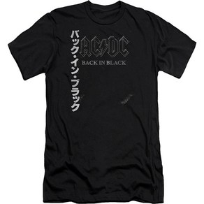 ROCKPANDA Japanese Back In Black ACDC 반팔티