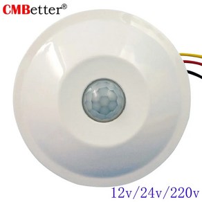 PIR 모션 센서 220V 24V 적외선 운동 자동 감지기 12 볼트 LED 천장 조명 NO OFF 타이머 12 V 조명 스위치 센서, 1개