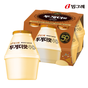 [50주년] 빙그레 투게더맛우유 단지우유 바나나맛우유 240ml, 투게더맛우유 8개+바나나맛우유8개