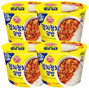 오뚜기 맛있는 컵밥 김치참치덮밥, 310g, 4개