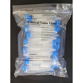 코니칼 튜브 Conical Tube, 50개, 코니칼튜브 Conical Tube 15ml