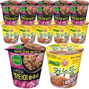 오뚜기 컵누들 매콤찜닭 6개+팟타이 쌀국수 6개, 1개