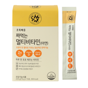 초록마을 짜먹는 멀티비타민, 4개, 225g