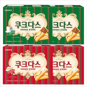 쿠크다스 화이트 중 128g x 2p + 커피 중 128g x 2p 세트, 512g, 1세트