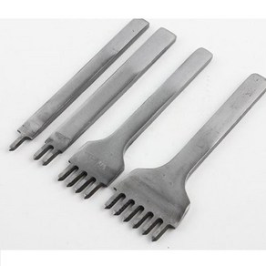 가죽공예 DIY공구 스티칭 펀치 치즐 1+2+4+6날 4p 세트 목타 그리프 3mm 4mm 5mm 6mm 간격 LST-P, 1개