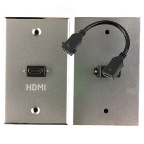 벽부판넬 알루미늄 월플레이트 HDMI1구연장케이블타입, 1개