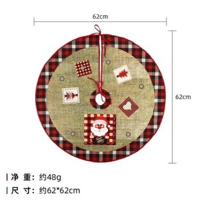 트리스커트 크리스마스 받침 레드 발 산타 클로스 눈송이 카펫 베이스 매트 60cm, 6.06 - 60CM, 1개