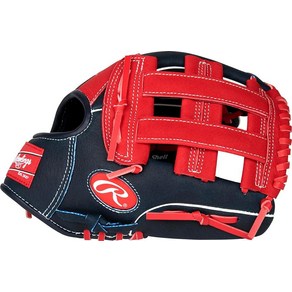 Rawlings  Mak of A PRO LITE 청소년 야구 장갑  오른손 투구  29.2cm(11.5인치) - 프로 H-웹  로널드 아쿠나 모델 - 네이비/레드, 오른손 던지기, 네이비/레드 - 아쿠나 - 프로 H-Web, 1개