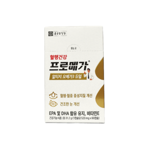 혈행건강 종근당건강 프로메가 알티지 오메가3 듀얼 520mgX60캡슐, 60정, 6개