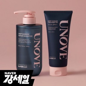 어노브 딥 데미지 리페어 듀오 (샴푸 500g + 트리트먼트 EX 대용량 320ml) [+히팅가드 40ml], 샴푸+딥 데미지 트리트먼트(텐더블룸), 1개