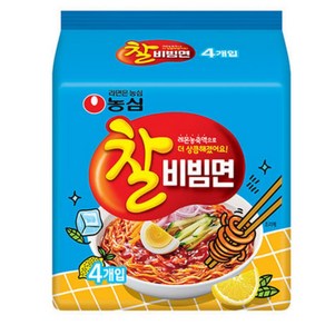 농심 찰비빔면 4입멀티 (총), 20개