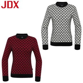 JDX 제이디엑스 23년 겨울상품 이월 세일!! 여성 시즌 패턴 방풍 라운드 풀오버 스웨터 X1SPUW8331