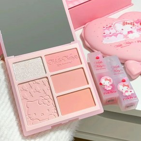 핑크베어 x 헬로키티 아이섀도우 컨투어 팔레트 - Pink Bea x Hello Kitty Eyeshadow Contou Palette, 02, 1개