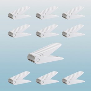 스마일공감 각도조절 신발거치대 슈즈렉 현관 신발장 정리대, 화이트, 10개