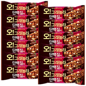 켈로그 오리온 오 그래놀라 단백질바 리얼초코맛 40g 시리얼바 식사대용, 12개