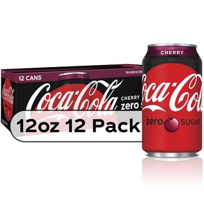 Coca-Cola 코카콜라 체리 바닐라 Chey Vanilla Coke 355ml 12캔, 제로슈가 체리맛 12캔, 12개