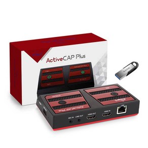 에이포트 외장형 USB HDMI 캡쳐보드 With 카메라 인터넷 스트리밍 4K 60hz Pass-Though, Active CAPPlus(USB3.0 128G)