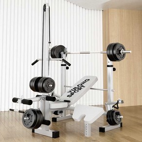 홈트 운동기구 가정용 헬스기구 벤치 프레스 랙 홈 바벨 랙 다기능 역도 침대, [01] 기본 모델, 1개