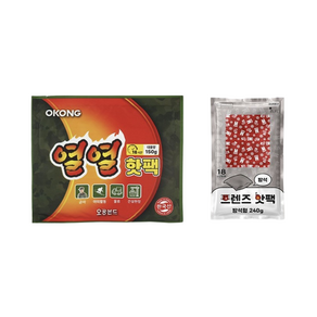 오공 열열핫팩 150g + 방석 핫팩 1개, 50개