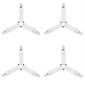 침대시트 고정클립 Y형 4p 고정밴드 이불클립 화이트