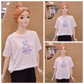 [소이주니어]논현뉴코아 25년여름신상 ** 신상품세일 ** 톡톡한소재 ** 팔길이 5부 바니 크롭 티 ** 마네킹 11호 착용 **