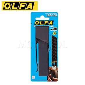 OLFA(일제) 대용량 커터칼날 18mm칼날 블랙칼날 올파LBB-30B(30EA), 1세트