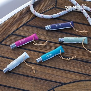 [KT알파쇼핑][OPINEL] 클래식 6 칼라코드 나이프 & 가죽끈 터키석, 단품, 1개