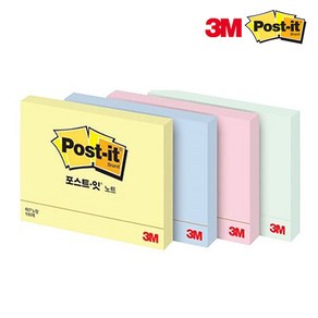 3M 포스트잇 파스텔 노트 점착 메모지 657 102x76mm