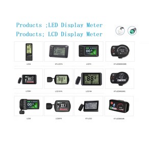 전기자전거 전기 자전거 키트용 KT Ebike LCD LED 디스플레이 Kuteng 24V 36V 48V 60V 72V LCD3 LCD8h 890 LCD7, 18.LED890 24V WP, 1개