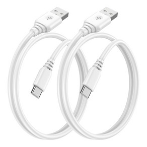 ANNIBER USB A to C타입 고속 충전 케이블, 2개, 화아트, 1.8m