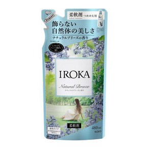 카오 플레어 향수 IROKA 내추럴 브리즈 향기 리필용 480ml [유연제]