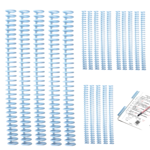 케이엠 라운드형 루즈링 셀프제본 파일 바인더링 제본링, 20개, 스카이블루