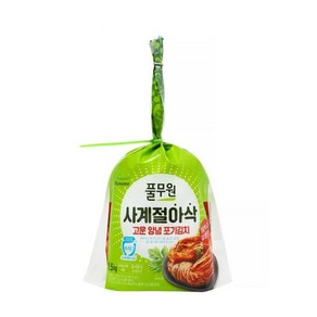 풀무원 사계절 아삭 고운 양념 포기김치, 1개, 1.5kg