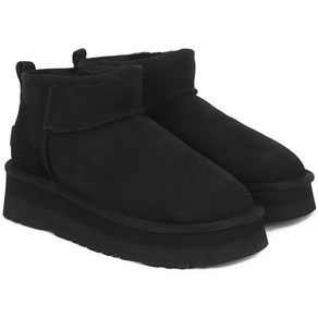 오즈어그웨어 UGG 클래식 플랫폼 울트라 미니 양털 부츠 (OUW101P-BLACK)