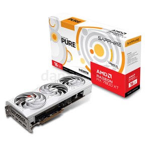 이엠텍 SAPPHIRE 라데온 RX 7800 XT PURE OC D6 16GB 정품 그래픽카드