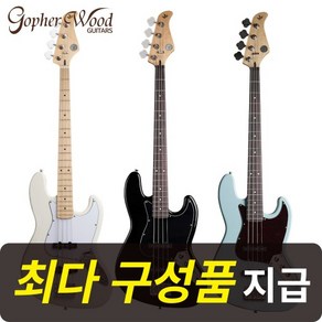 [최다구성품지급] 고퍼우드 J-classic IV /J클래식4 / 입문용 베이스기타, WHITE401B(플로럴 화이트)