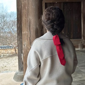 비단숲 홍연 댕기/ 린넨 아동댕기 성인댕기 한복댕기 한복소품 악세사리