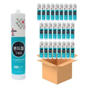 오공본드씰 지물용 도배 실리콘 수성 300ml (투명), 25개