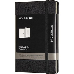 Moleskine 프로 포트폴리오 하드커버 3.5 x 5.5인치 블랙 메모 포켓