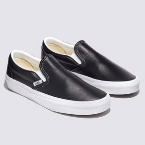 반스 VN000CT5BPB 블랙 레더 Classic Slip-on 클래식 슬립온 남여공용 가죽 스니커즈 어센틱 슬립온