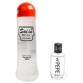 [샤인젤 Saiin gel] 샤인젤 오리지널 중고점도 마사지용 기구용 360ml + 꼬마 페페젤 블랙, 1개