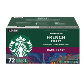 스타벅스 다크 프렌치로스트 큐리그 캡슐커피 Stabucks Dak Fench Roast K-Cup 72-count, 72개입1박스, 12g, 1박스, 72개입