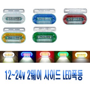 차량용 면발광 노면 차폭등 12~24V 겸용 LED 시그널램프 후미등 브레이크등 사이드램프 화물차 윙바디 탑차, 노면차폭등(화이트), 1개